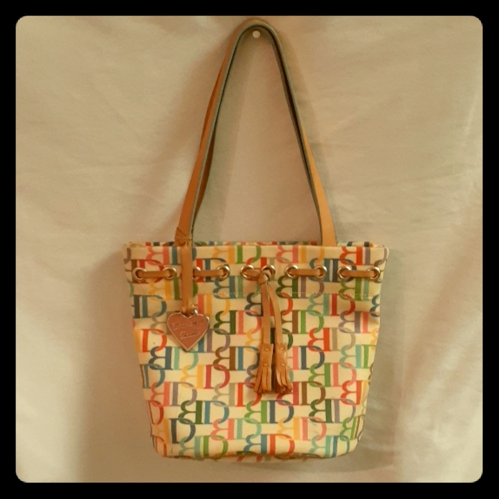 Dooney & Bourke Multicolored Canvas Handbag Purse